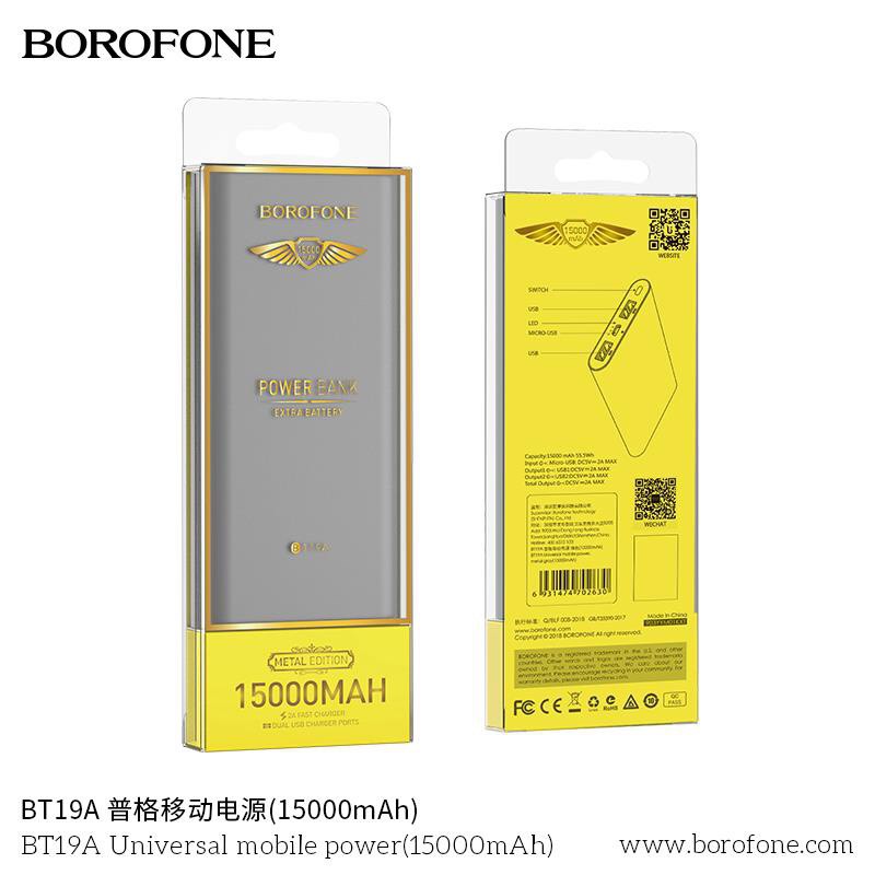 [Mã ELHAMS5 giảm 6% đơn 300K] Sạc pin dự phòng Borofone BT19/A/B -10.000-15.000-20.000mAh Phân phối chính hãng 2020