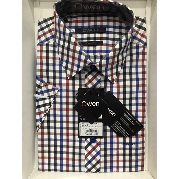 Sale 30% Sơ Mi Owen ngắn tay dáng ôm lai bầu
