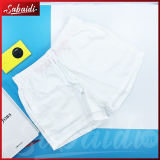 Quần short nam cotton trắng