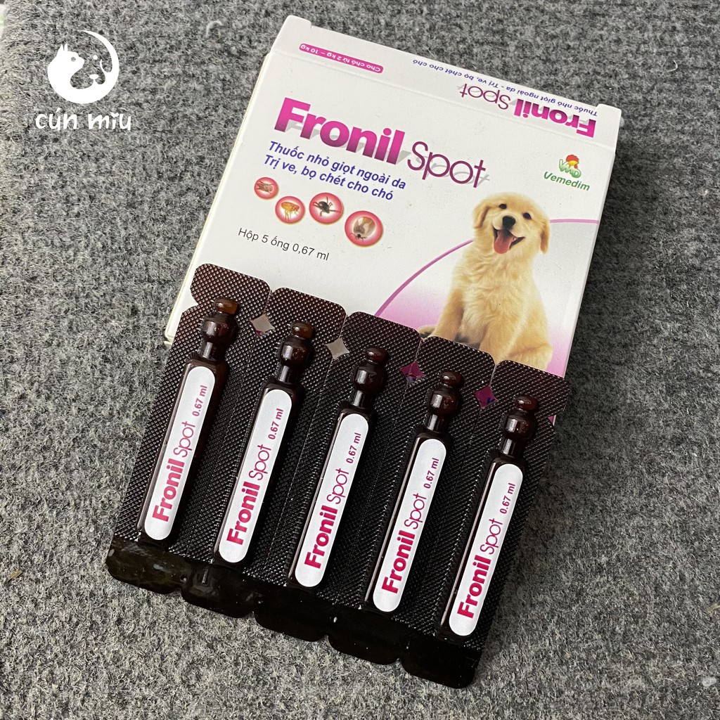 Nhỏ gáy Chó Fronil Spot phòng và trị ve rận, bọ chét cho Chó