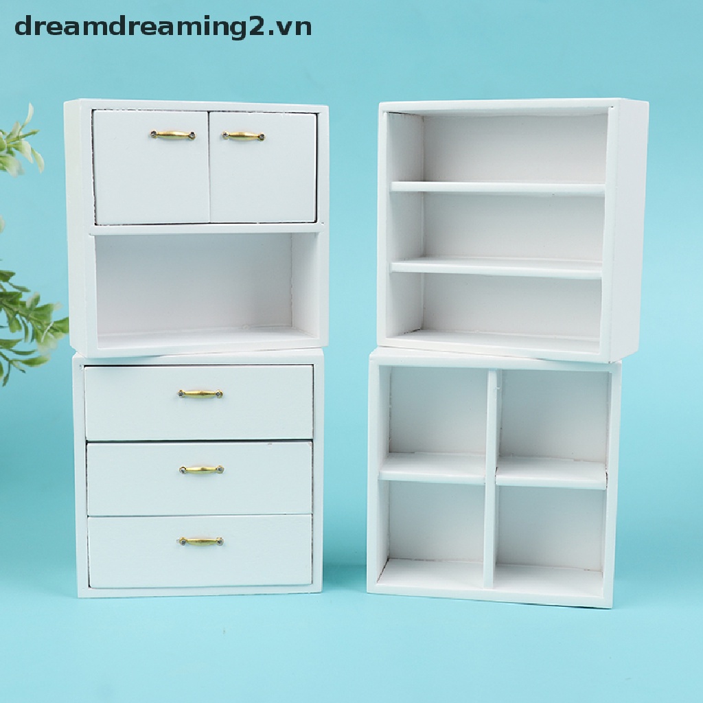 Kệ Gỗ Trang Trí Nội Thất Cho Nhà Búp Bê Tỉ Lệ 1: 12