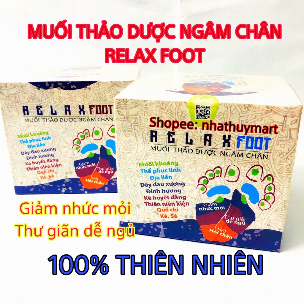 Muối thảo dược ngâm chân giảm nhức mỏi thư giãn ngủ ngon thảo dược ngâm chân khử mùi Relax foot