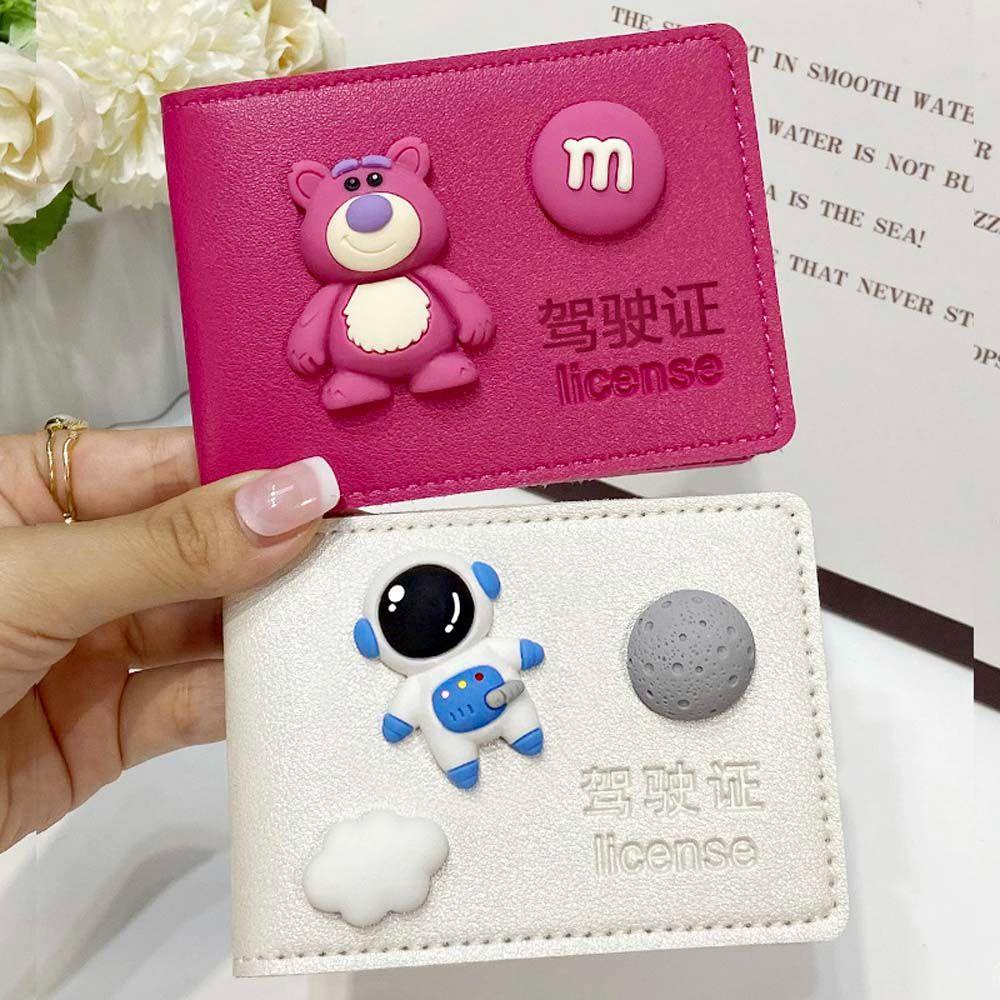 SOMEDAYZL Túi Da PU Đựng Bằng Lái Xe Họa Tiết Dễ Thương