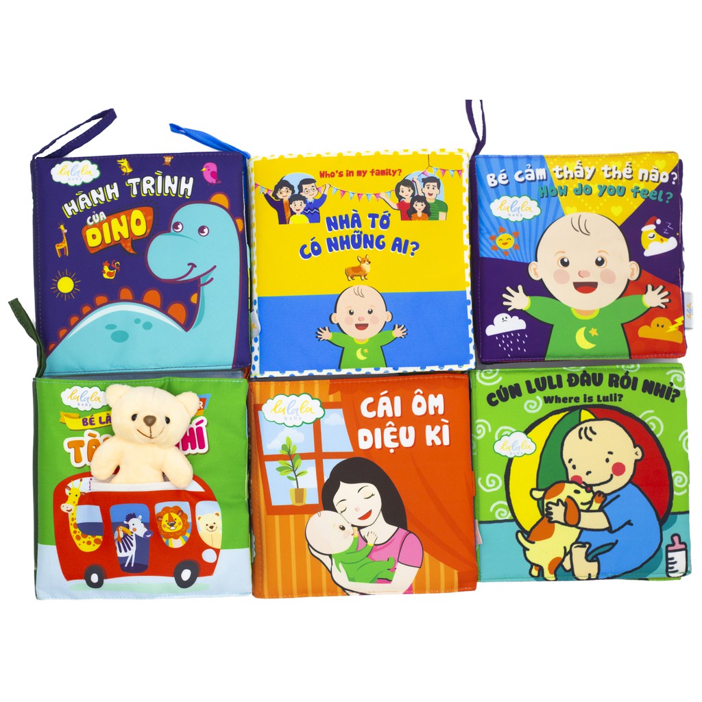 Sách vải Lalala baby, kích thích đa giác quan: My very first book/ Cuốn sách đầu tiên của bé