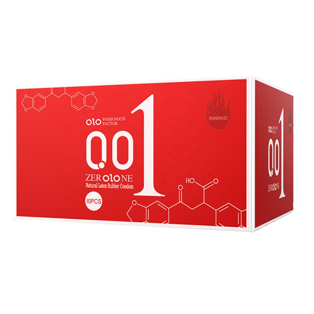 Hộp 10c Bao Cao Su OLO ZERO ONE 001 - Siêu Mỏng, Hương Vani