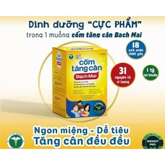 cốm tăng cân bạch mai lọ 120g