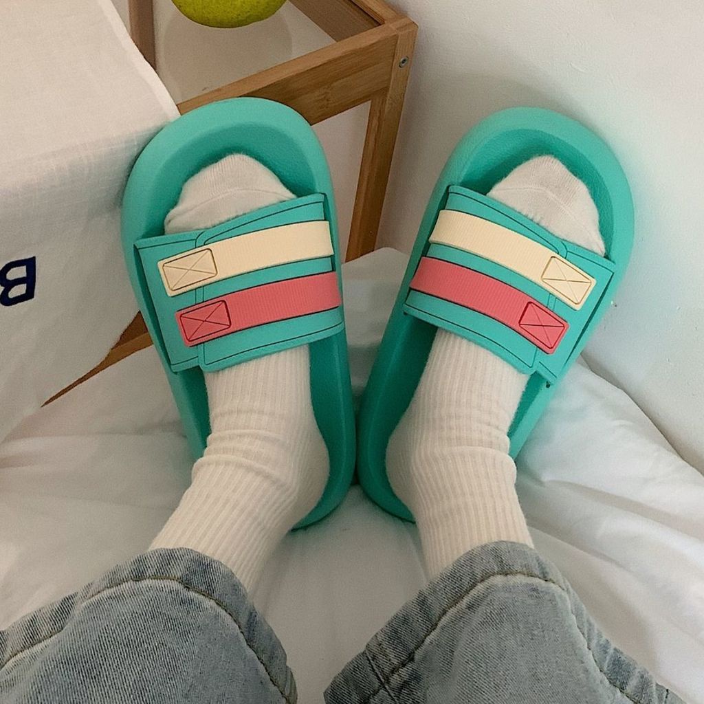 Đôi dép quai ngang chống trượt khử mùi hôi phong cách Hàn Quốc thời trang mùa hè cho nữ