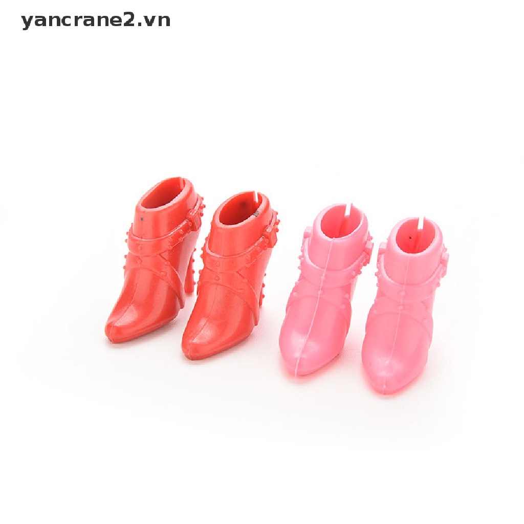 Bộ 10 Đôi Giày Cao Gót Màu Sắc Ngẫu Nhiên Dành Cho Búp Bê Barbie yancrane2.vn