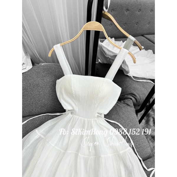 Đầm 2 dây khoéc eo cực tôn dáng <52kg _Mã 272( Ảnh shop chụp thật 100% ) | BigBuy360 - bigbuy360.vn