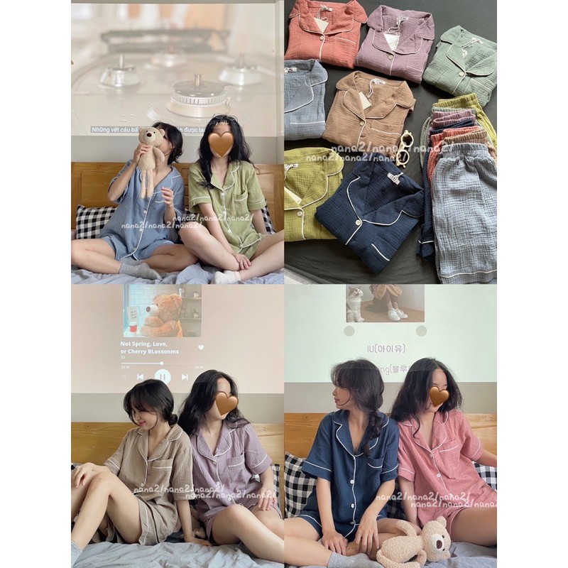 Set pijama xô đũi (nhiều màu nhiều hình)
