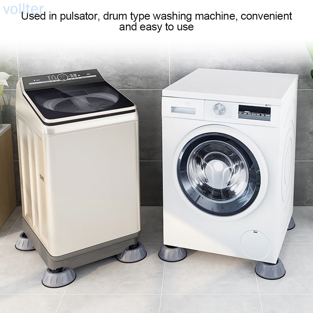 Set 4 miếng đệm nhựa lót chân tủ lạnh/ máy giặt chống rung trượt