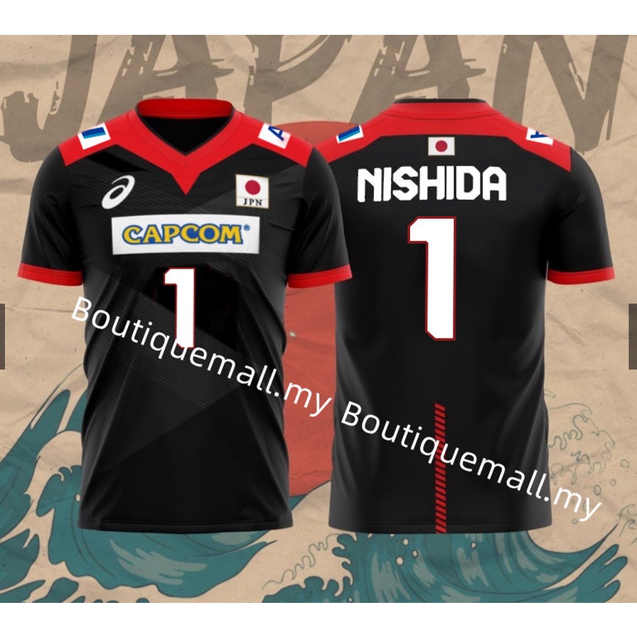 Áo Thun Nam Tay Ngắn In Hình Đội Bóng Chuyền ISHIKAWA 2022 Thời Trang Takahashi / Áo Đấu Của Nước Anh