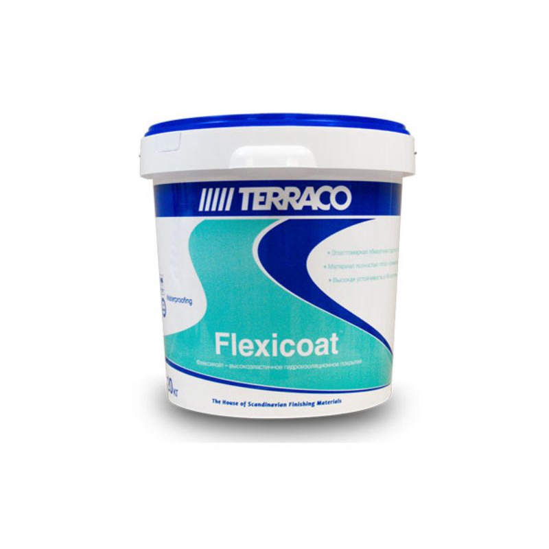 Terraco Flexicoat - Sơn chống thấm tường mái lộ thiên phủ nứt bóng đẹp -5kg