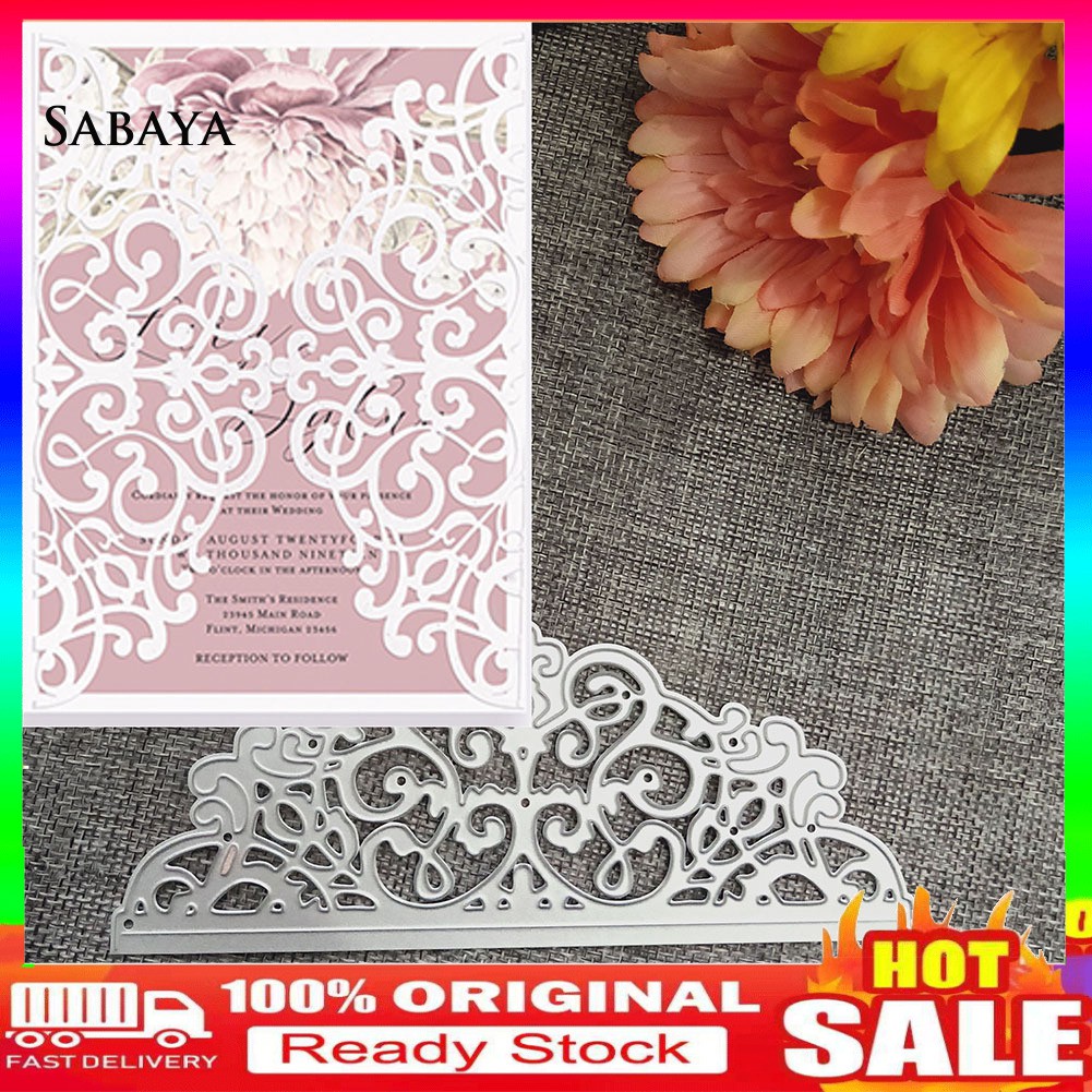 Khuôn Cắt Giấy Làm Từ Kim Loại Tạo Khung Viền Ren Hoa Trang Trí Scrapbook