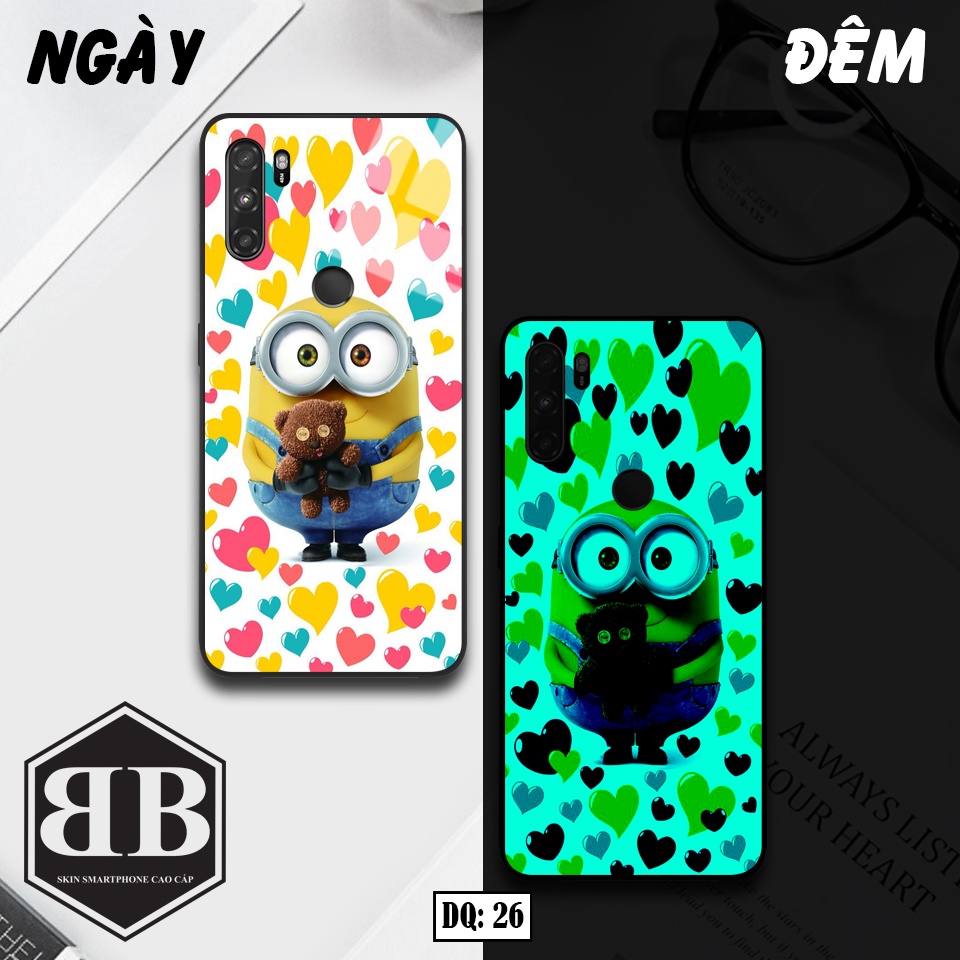 Ốp lưng kính Dạ Quang Vsmart Active 3 phát sáng trong đêm in hình theo yêu cầu