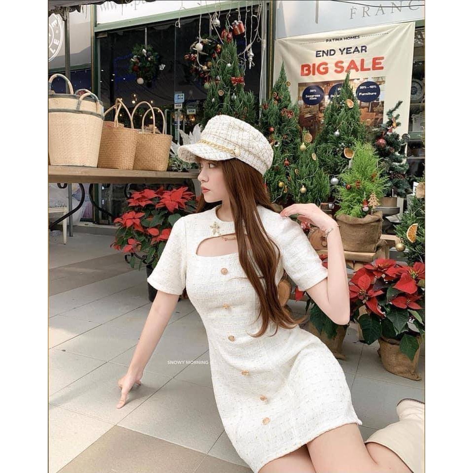 Đầm Bố Hở Ngực