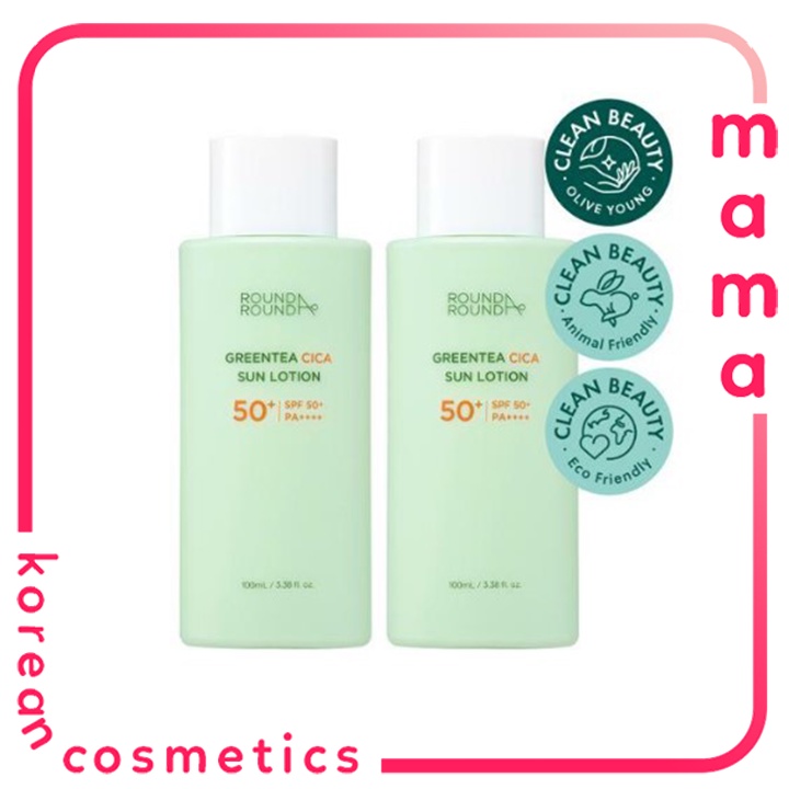 Kem chống nắng toàn thân Round around Greentea Cica Lotion 100ml
