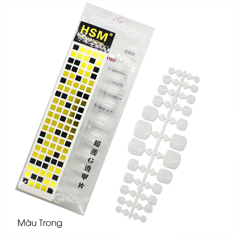 Móng úp chân giả đục trong HSM chuẩn size loại 1 chính hãng