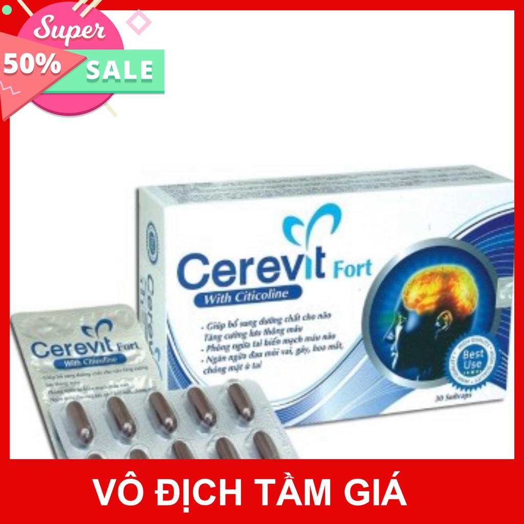 Cerevit Fort, giúp hoạt huyết, hỗ trợ điều trị thiếu mãu não