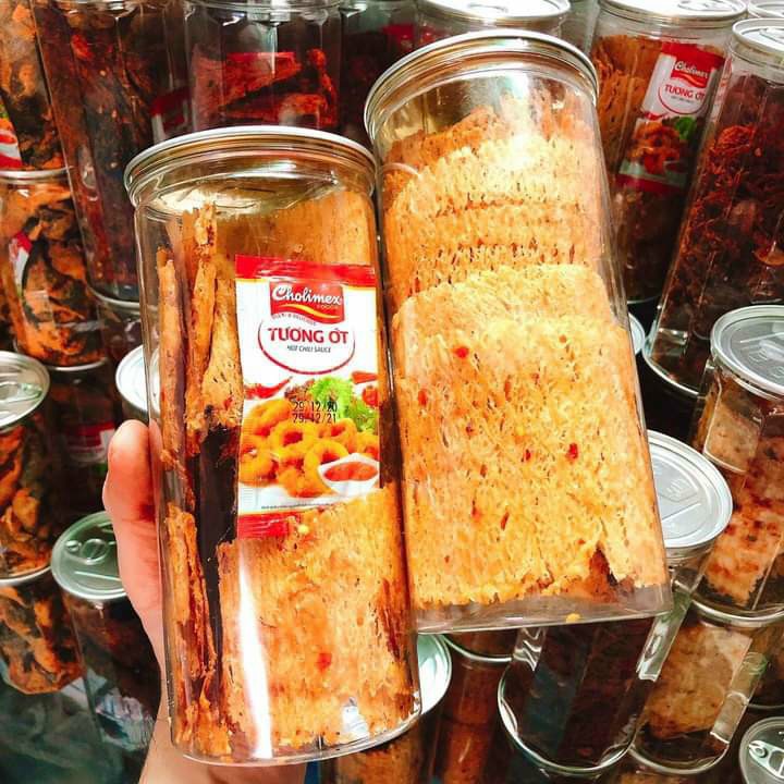 Mực cán tẩm vị cay hũ 300g | BigBuy360 - bigbuy360.vn