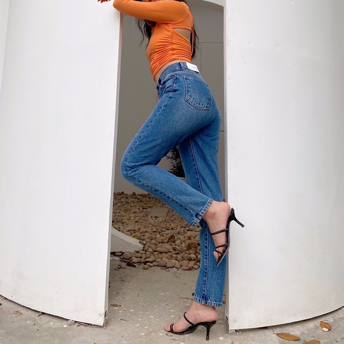 Quần jeans boyfriend Gap mài cạp cao - đủ size từ 26 - 29 Mia Ritta J458