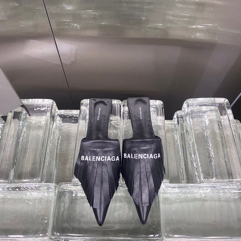 Giày sục mũi nhọn cho nữ Balenciaga da thật cao cấp mẫu mới 2021
