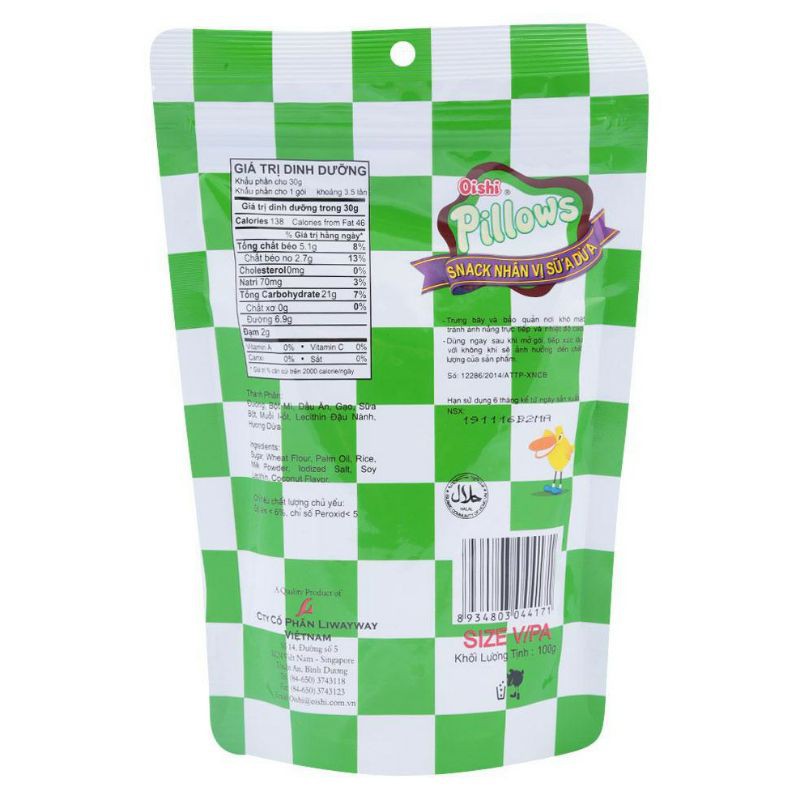 Snack Pillow nhân Sữa Dừa - Socola | BigBuy360 - bigbuy360.vn