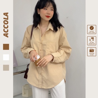 Áo sơ mi nữ hàn quốc chất liệu thô by Accola Made 1102