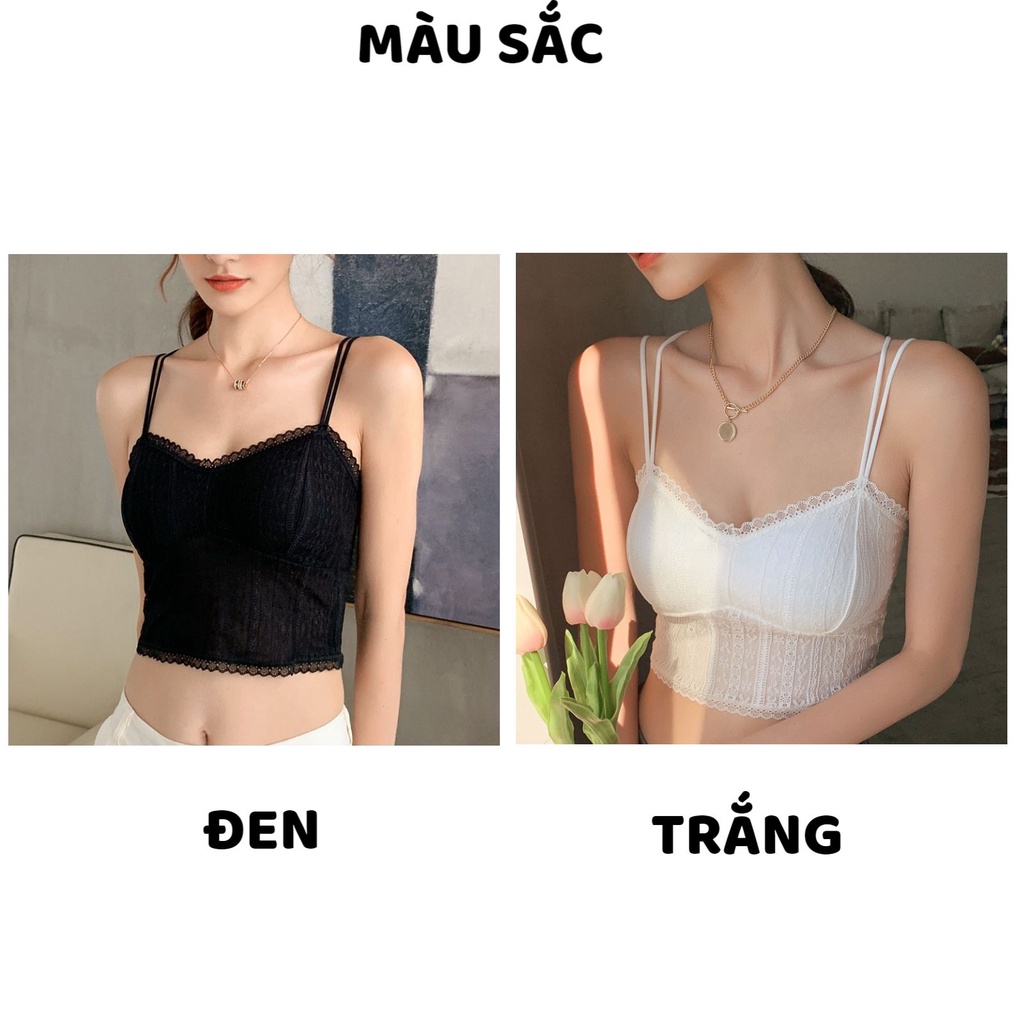 Áo bra Nữ ren tôn vòng một sexy quyến rũ thiết kế 2 dây thoáng mát MÃ Bra 2031