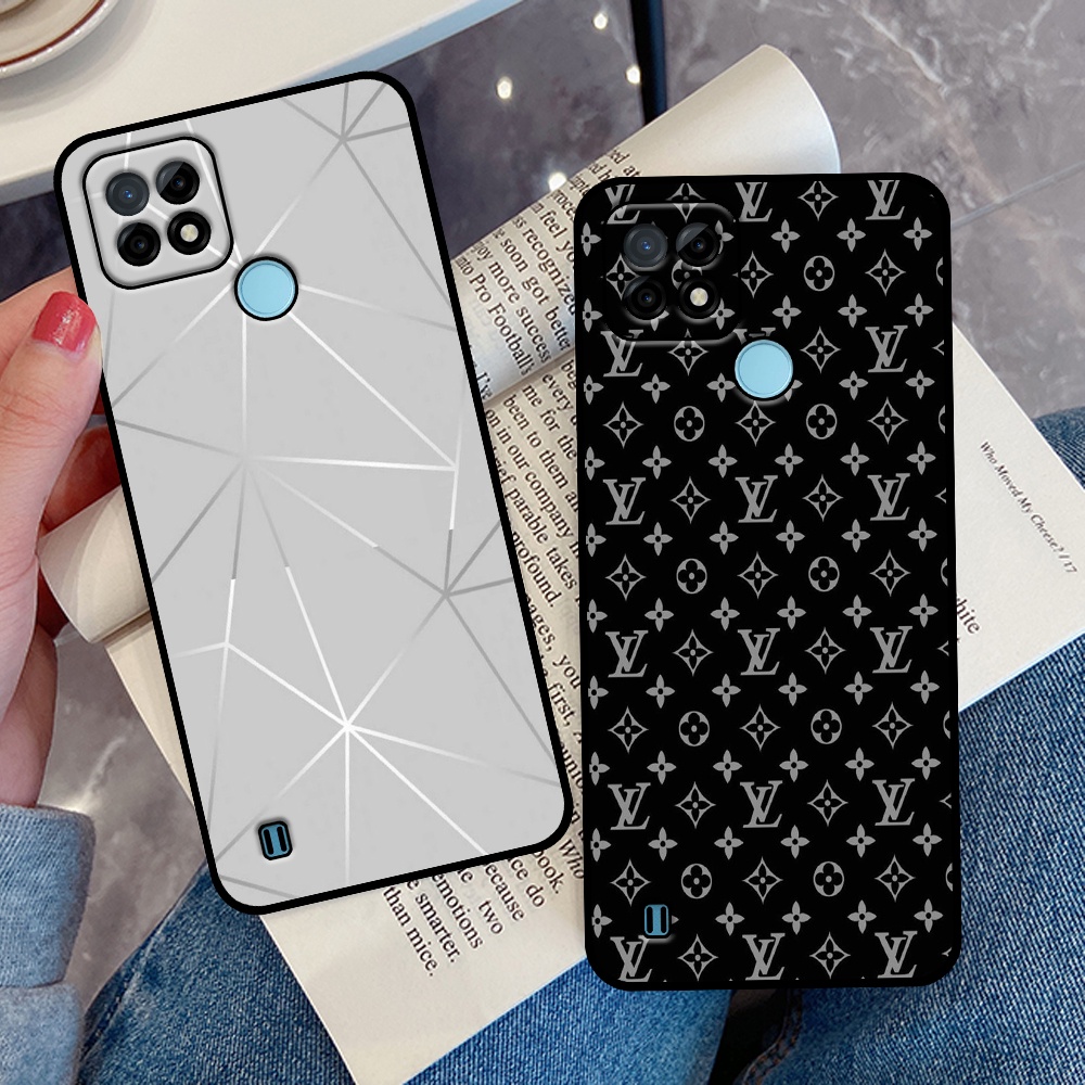 Ốp Realme C21 / C21Y / C25 / C25s / C25Y in hình thương hiệu LV, họa tiết xanh bạc siêu đẹp