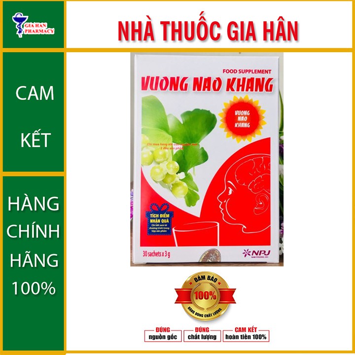 Vương não khang - hỗ trợ tăng cường trí nhớ cho trẻ em - hộp 30 gói