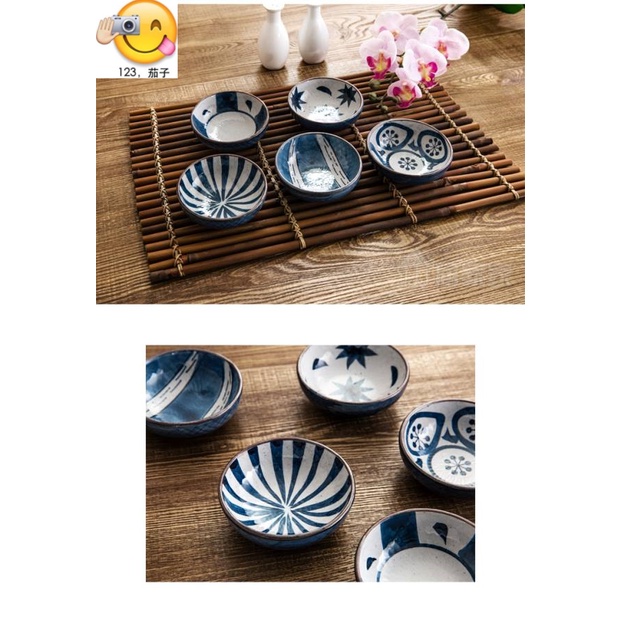 Đĩa đựng nước chấm bằng gốm phong cách Nhật Bản