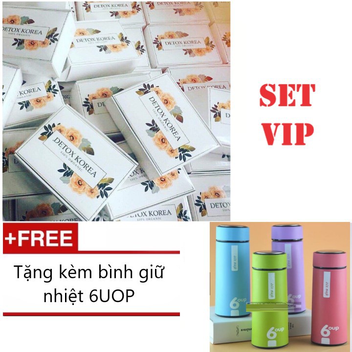 [VIP] Set Detox hoa quả sấy lạnh 30 gói - Tặng bình 6 OUP thủy tinh chịu nhiệt 500ml, 3 gói đường,1 lọ mật ong, ống hút