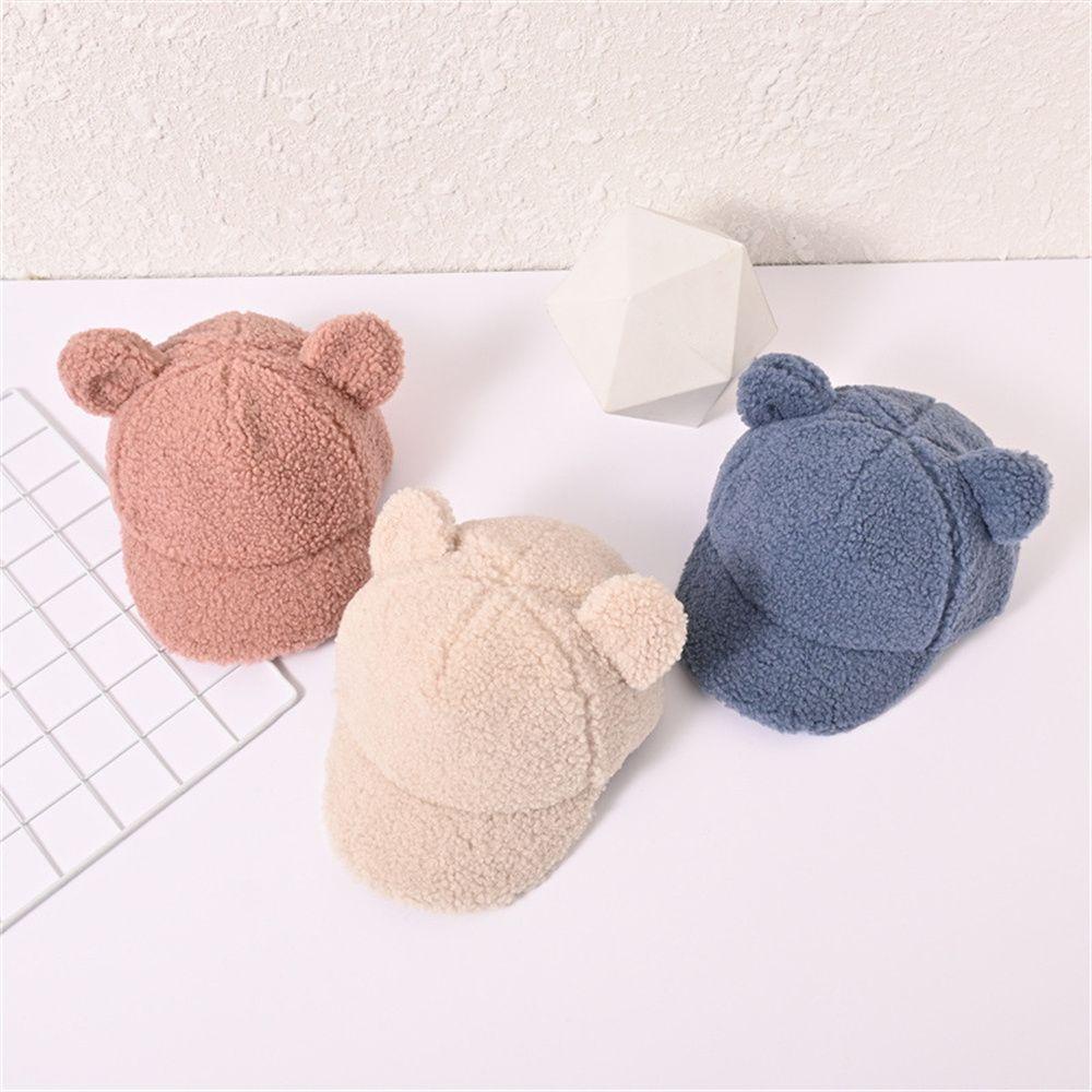 Mũ Lưỡi Trai Vải Cashmere Giữ Ấm Mùa Đông Cho Bé 2-9 Tuổi