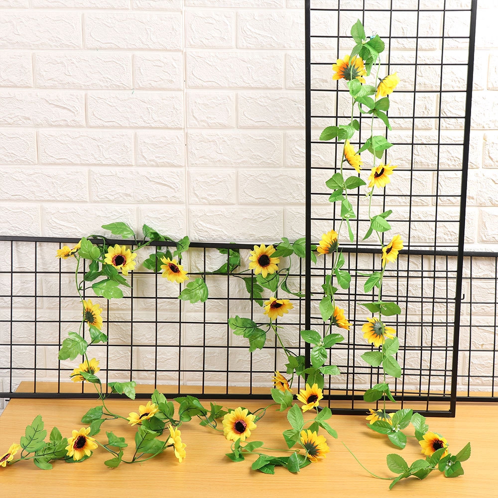 Dây Hoa Hướng Dương Nhân Tạo 12 Bông Trang Trí Tiệc Cưới / Sân Vườn DIY
