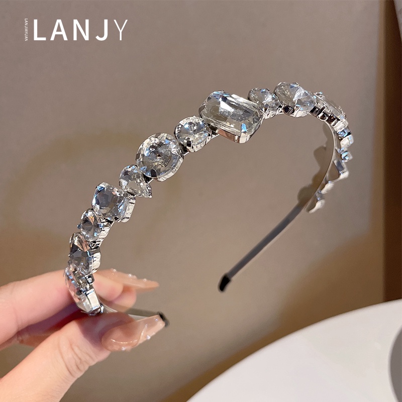 Băng Đô Cài Tóc Đính Đá Lấp Lánh Kiểu Hàn Quốc Thời Trang Cho Nữ