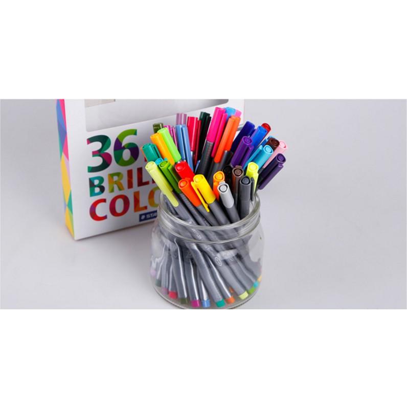 Hộp bút line màu Staedtler 36 Brilliant Colours Fineliner