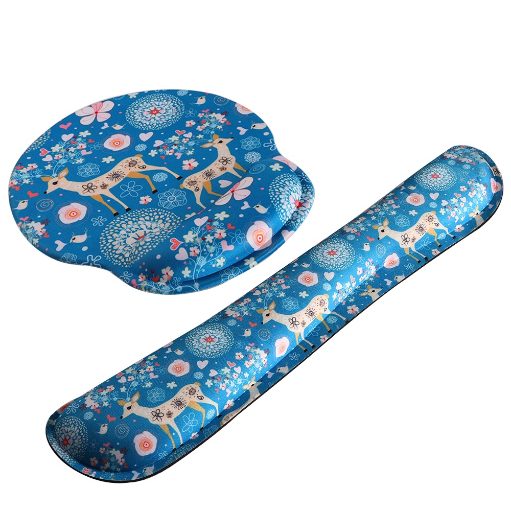 Đệm Lót Chuột Và Bàn Phím Chống Trượt Chống Đau Cổ Tay Họa Tiết Hoạt Hình