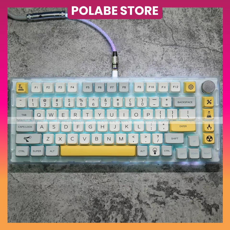 Nút bấm nhựa Keycap HEAVY INDUSTRIES MDA Profile PBT Dyesub dùng trên nhiều layout bàn phím cơ - Polabe Store