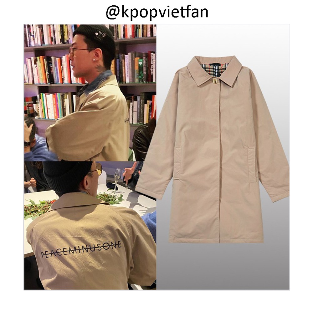 [ORDER] áo khoác kaki PEACEMINUSONE Pmo giống GDRAGON họa tiết BBR