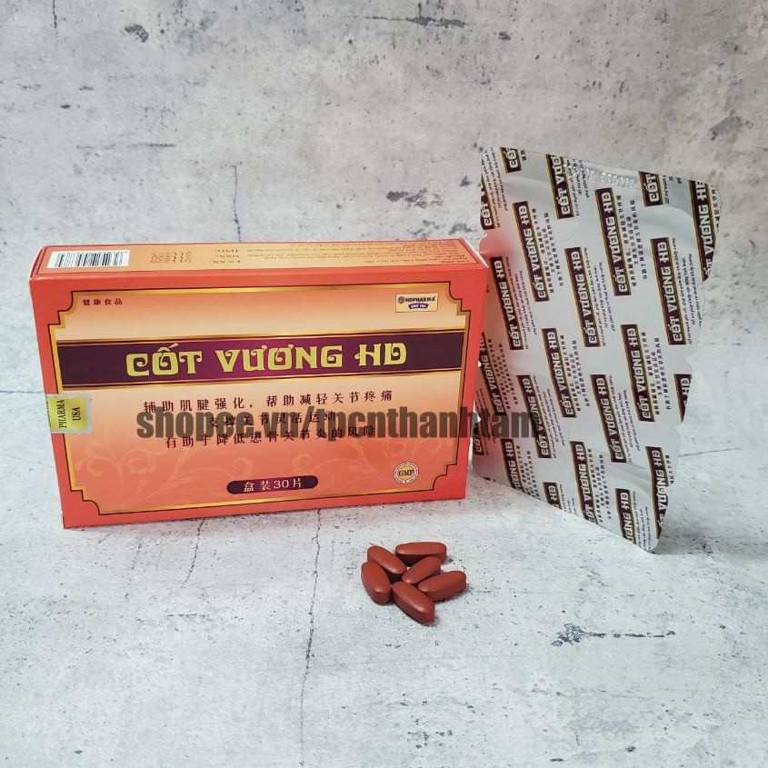 Viên uống CỐT VƯƠNG HD hỗ trợ mạnh gân cốt, giúp giảm đau nhức khức xương – Hộp 30 viên