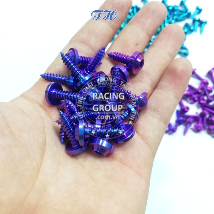 Ốc răng xoắn 5li18 GR5 titan,lục bảo