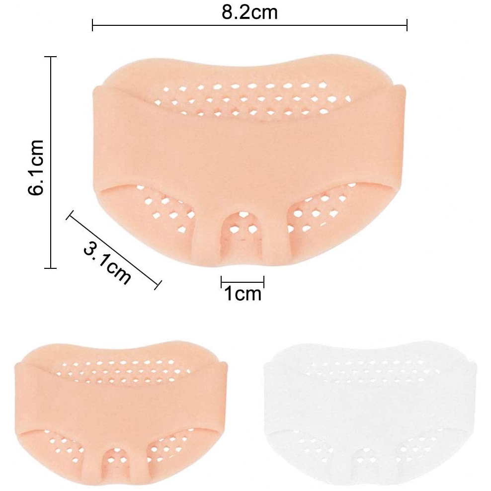 Cặp đệm bàn chân trước bằng silicone giảm đau chăm sóc sưc khỏe dành cho nam nữ