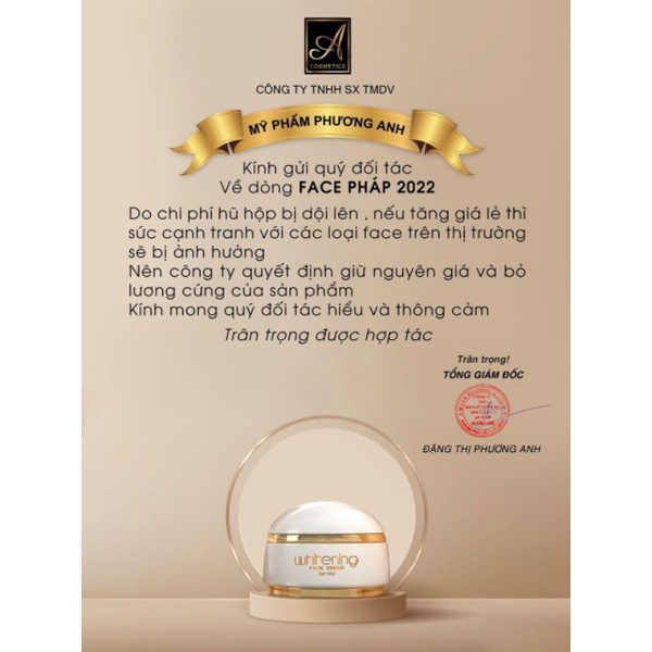 (Chính Hãng 100%) Kem Face Pháp chính Hãng 100% mẫu mới