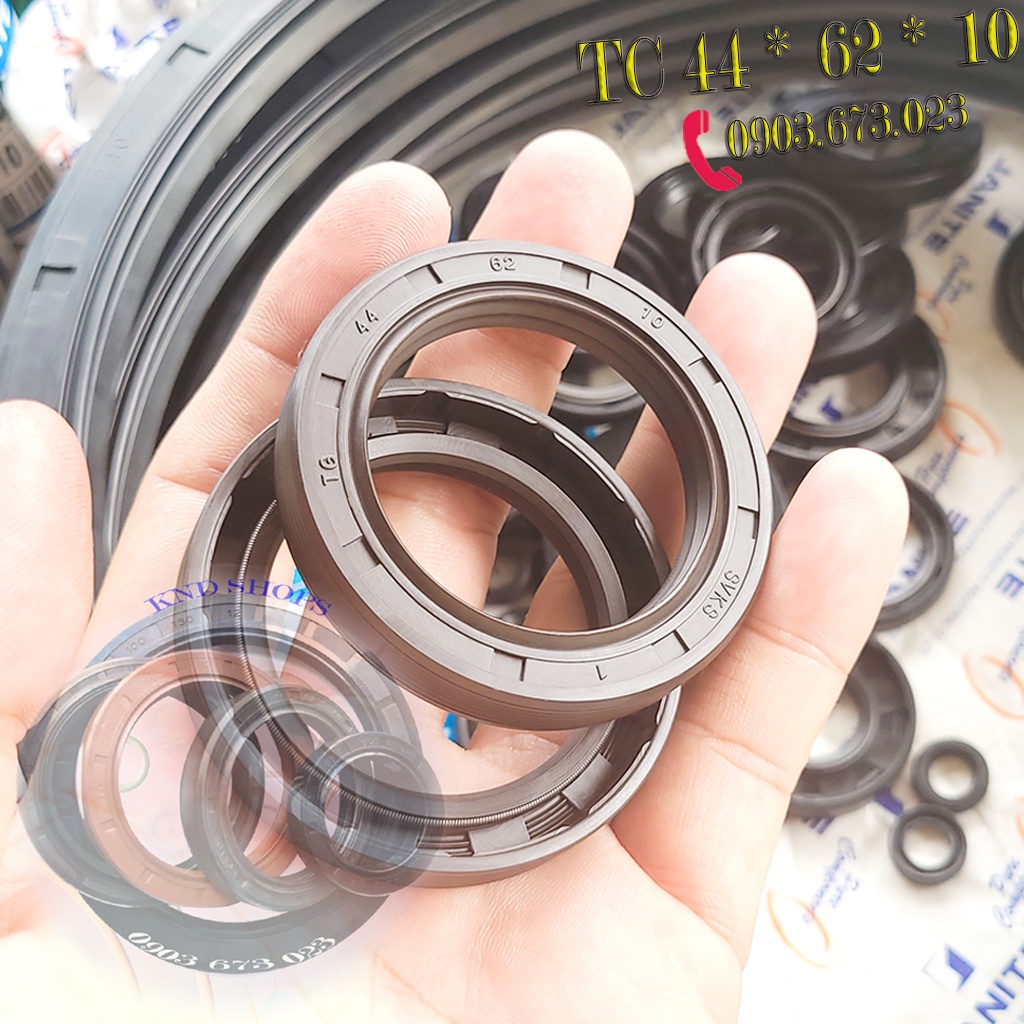 Phớt dầu SVKS TG 44*62*10, Phớt lò xo chặn nhớt trục máy nén khí công nghiệp và trục cán nhựa, thức ăn| KND Shops