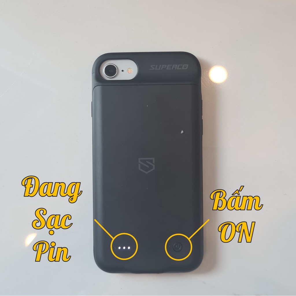 Ốp lưng kiêm sạc dự phòng cho iPhone 6/6+/7/7+/8/8+/se2/X/XS/XS Max.