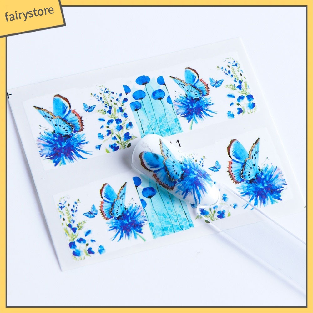 Bộ 40 miếng dán trang trí móng đa dạng mẫu họa tiết nghệ thuật