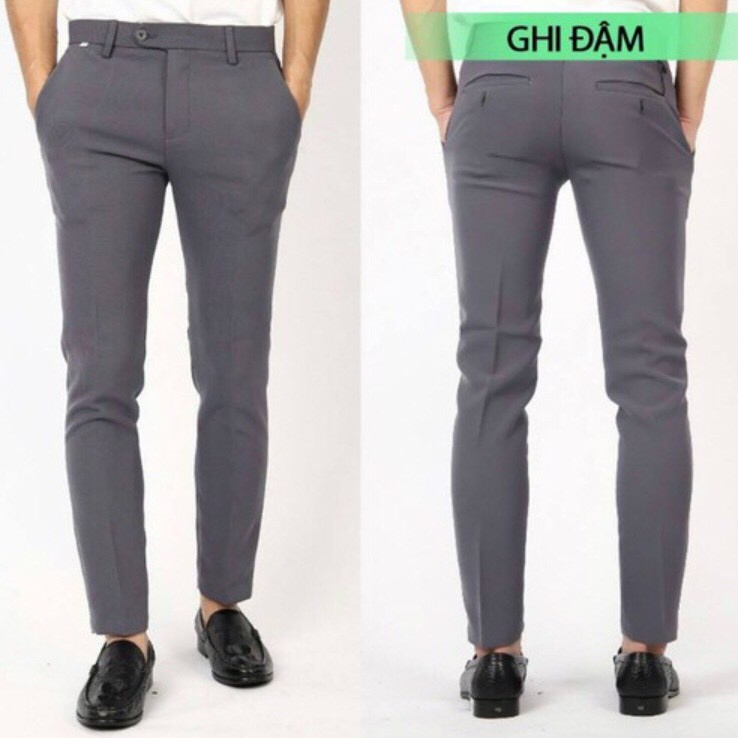 Quần âu nam công sở dáng đứng, chất vải tuyết mưa giãn nhẹ - OMAN QD75