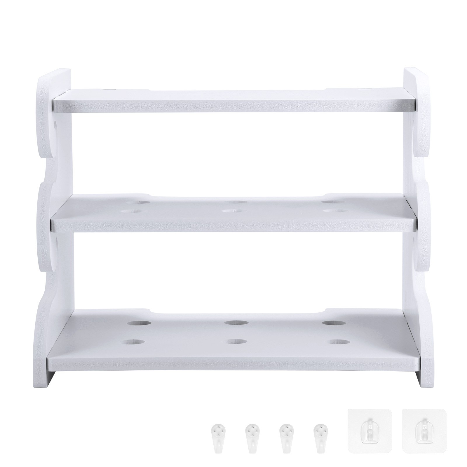 Set Top Box Rack Floating STB Shelf Router Rack Three Deck Wall Shelf For TV Components Router Media Console STB