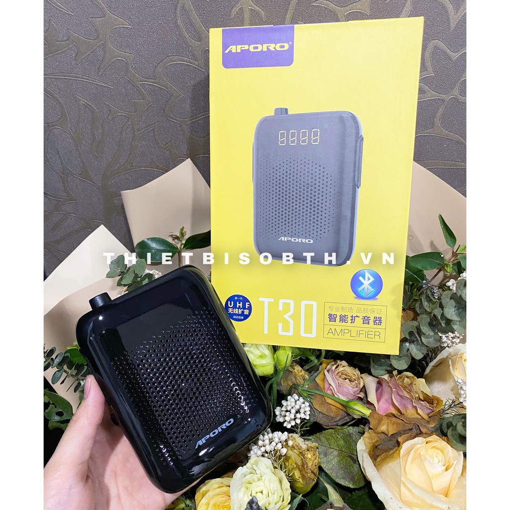 MÁY TRỢ GIẢNG KHÔNG DÂY APORO T30 UHF. KẾT NỐI BLUETOOTH 5.0, CÔNG SUẤT 20W